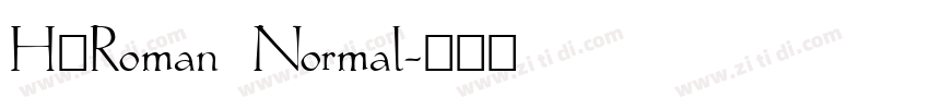 H_Roman Normal字体转换